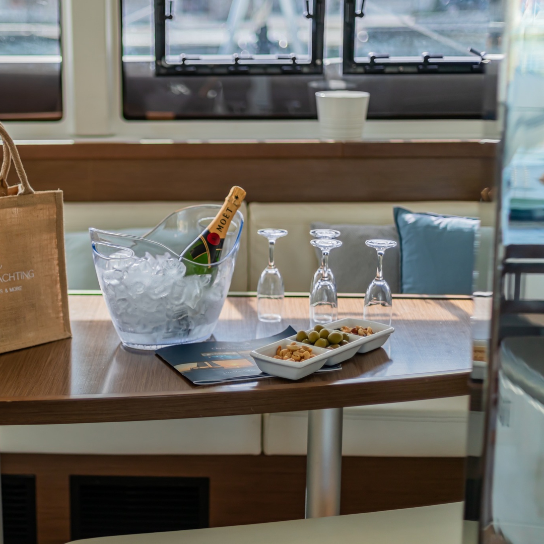 Enjoying some celebration drinks.